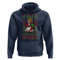 Funny Christmas Party DJ Jesus Hoodie We Gonna Party Like It's My Birthday
