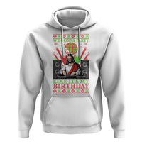 Funny Christmas Party DJ Jesus Hoodie We Gonna Party Like It's My Birthday