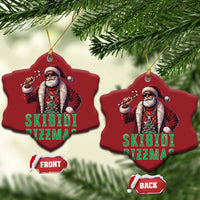 Funny Xmas Christmas Ornament Skibidi Rizzmas Cool Santa Gangsta - Wonder Print Shop