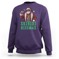 Funny Xmas Sweatshirt Skibidi Rizzmas Cool Santa Gangsta - Wonder Print Shop