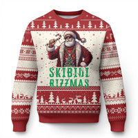 Funny Xmas Ugly Christmas Sweater Skibidi Rizzmas Cool Santa Gangsta - Wonder Print Shop