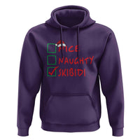 Funny Xmas Hoodie Nice Naughty Skibidi