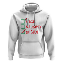 Funny Xmas Hoodie Nice Naughty Skibidi