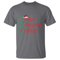 Funny Xmas T Shirt Nice Naughty Skibidi - Wonder Print Shop
