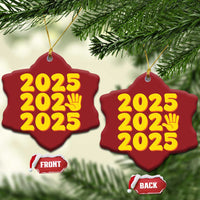 Funny Happy New Year 2025 Christmas Ornament - Wonder Print Shop