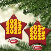 Funny Happy New Year 2025 Christmas Ornament - Wonder Print Shop