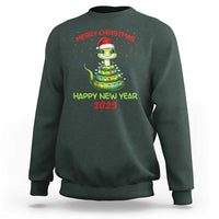 Year Of The Snake 2025 Sweatshirt Merry Christmas And Happy New Year Cute Snake - Wonder Print Shop