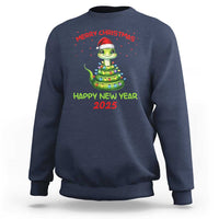 Year Of The Snake 2025 Sweatshirt Merry Christmas And Happy New Year Cute Snake - Wonder Print Shop