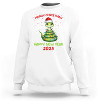 Year Of The Snake 2025 Sweatshirt Merry Christmas And Happy New Year Cute Snake - Wonder Print Shop
