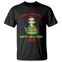 Year Of The Snake 2025 T Shirt Merry Christmas And Happy New Year Cute Snake - Wonder Print Shop
