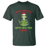 Year Of The Snake 2025 T Shirt Merry Christmas And Happy New Year Cute Snake - Wonder Print Shop