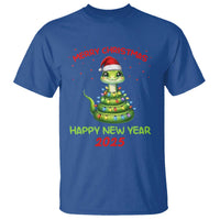 Year Of The Snake 2025 T Shirt Merry Christmas And Happy New Year Cute Snake - Wonder Print Shop