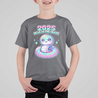 Year Of The Snake 2025 T Shirt For Kid Cute Snake Happy New Year - Wonder Print Shop