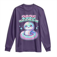 Year Of The Snake 2025 Long Sleeve Shirt Cute Snake Happy New Year