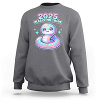 Year Of The Snake 2025 Sweatshirt Cute Snake Happy New Year - Wonder Print Shop