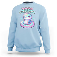 Year Of The Snake 2025 Sweatshirt Cute Snake Happy New Year - Wonder Print Shop