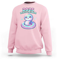 Year Of The Snake 2025 Sweatshirt Cute Snake Happy New Year - Wonder Print Shop