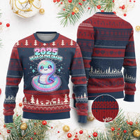 Year Of The Snake 2025 Ugly Christmas Sweater Cute Snake Happy New Year - Wonder Print Shop