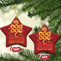 Year Of The Snake 2025 Christmas Ornament Lunar New Year Chinese Traditional - Wonder Print Shop