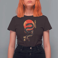 Year Of The Snake 2025 T Shirt For Women Lunar New Year Chinese Snake - Wonder Print Shop