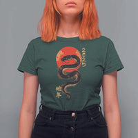 Year Of The Snake 2025 T Shirt For Women Lunar New Year Chinese Snake - Wonder Print Shop
