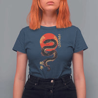 Year Of The Snake 2025 T Shirt For Women Lunar New Year Chinese Snake - Wonder Print Shop