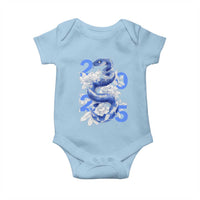 Year Of The Snake 2025 Baby Onesie Chinese New Year Blue Snake