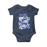 Year Of The Snake 2025 Baby Onesie Chinese New Year Blue Snake