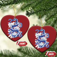 Year Of The Snake 2025 Christmas Ornament Chinese New Year Blue Snake - Wonder Print Shop