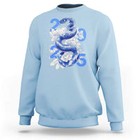 Year Of The Snake 2025 Sweatshirt Chinese New Year Blue Snake - Wonder Print Shop