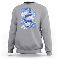 Year Of The Snake 2025 Sweatshirt Chinese New Year Blue Snake - Wonder Print Shop