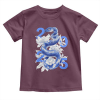 Year Of The Snake 2025 Toddler T Shirt Chinese New Year Blue Snake