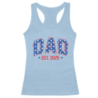 Dad Est 2025 Racerback Tank Top Patriotic America Flag New Father