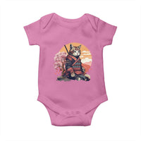 Japanese Samurai Cat Baby Onesie Floral Warrior Geisha Woman Tokyo Anime
