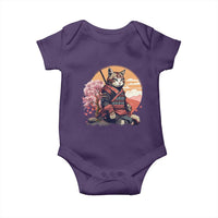 Japanese Samurai Cat Baby Onesie Floral Warrior Geisha Woman Tokyo Anime