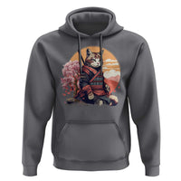 Japanese Samurai Cat Hoodie Floral Warrior Geisha Woman Tokyo Anime