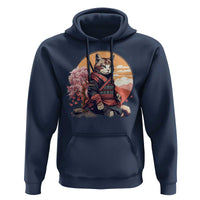 Japanese Samurai Cat Hoodie Floral Warrior Geisha Woman Tokyo Anime
