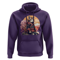 Japanese Samurai Cat Hoodie Floral Warrior Geisha Woman Tokyo Anime