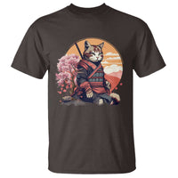 Japanese Samurai Cat T Shirt Floral Warrior Geisha Woman Tokyo Anime - Wonder Print Shop