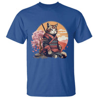Japanese Samurai Cat T Shirt Floral Warrior Geisha Woman Tokyo Anime - Wonder Print Shop