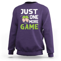 Funny Video Gamer Sweatshirt Just One More Game Kids Boys Man - Wonder Print Shop