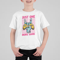 Funny Video Gamer T Shirt For Kid Just One More Game Skeleton Kids Boys Man - Wonder Print Shop