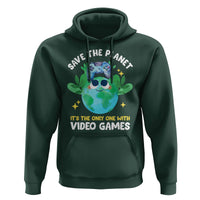Earth Day Hoodie Save the Planet It's the Only One With Video Games Funny Gamer - Wonder Print Shop