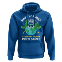 Earth Day Hoodie Save the Planet It's the Only One With Video Games Funny Gamer - Wonder Print Shop