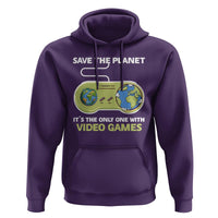 Earth Day Hoodie Save the Planet It's the Only One With Video Games Funny Gamer - Wonder Print Shop