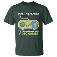 Earth Day T Shirt Save the Planet It's the Only One With Video Games Funny Gamer - Wonder Print Shop