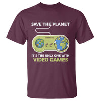 Earth Day T Shirt Save the Planet It's the Only One With Video Games Funny Gamer - Wonder Print Shop