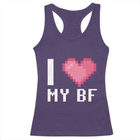 Funny Girlfriend Racerback Tank Top I Love My BF Boyfriend Valentines