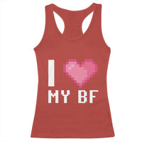 Funny Girlfriend Racerback Tank Top I Love My BF Boyfriend Valentines
