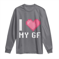 Funny Boyfriend Long Sleeve Shirt I Love My GF Girlfriend Valentines